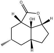 Indeno[1,7-bc]furan-2(3H)-one, octahydro-7b-hydroxy-4-methyl-, (2aS,4S,5aR,7aR,7bS)- (9CI) 구조식 이미지