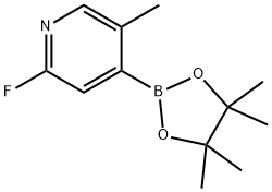 2-FLUORO-5-METHYLPYRIDINE-4-BORONICACIDPINACOL에스테르 구조식 이미지