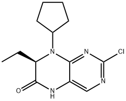 6(5H)-Pteridinone, 2-chloro-8-cyclopentyl-7-ethyl-7,8-dihydro Structure