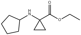 Cyclopropanecarboxylic acid, 1-(cyclopentylamino)-, ethyl ester (9CI) Structure