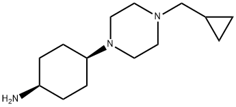시클로헥사나민,4-[4-(시클로프로필메틸)-1-피페라지닐]-,시스- 구조식 이미지