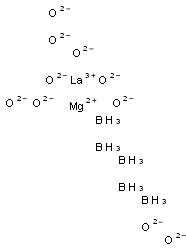 펜타보론란타늄(3+)마그네슘십산화물 구조식 이미지