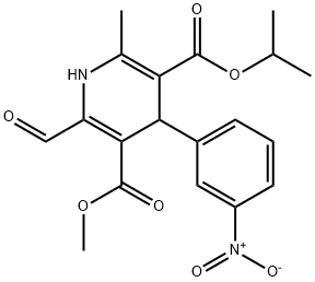 5-Isopropyl-3-methyl 2-formyl-1,4-dihydro-6-methyl-4-(3-nitrophenyl)-3,5-pyridinedicarboxylate Structure