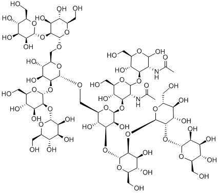 MANNONONAOSE-DI(N-ACETYL-D-GLUCOSAMINE) Structure