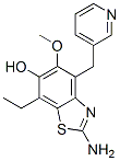 6-Benzothiazolol,  2-amino-7-ethyl-5-methoxy-4-(3-pyridinylmethyl)- Structure