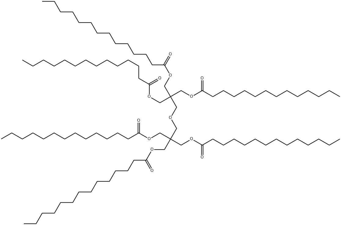 2-[[3-[(1-Oxotetradecyl)oxyl]-2,2-bis[[(1-oxotetradecyl)oxy]methyl]propoxy]methyl]-2-[[(1-oxotetradecyl)oxy]methyl]-1,3-propanediyl tetradecanoate 구조식 이미지