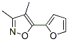 Isoxazole, 5-(2-furanyl)-3,4-dimethyl- (9CI) Structure