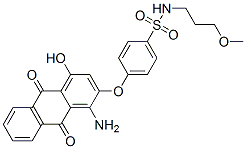 4-[(1-amino-9,10-dihydro-4-hydroxy-9,10-dioxo-2-anthryl)oxy]-N-(3-methoxypropyl)benzenesulphonamide 구조식 이미지