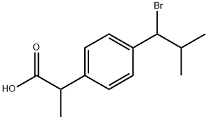 2-[p-(1-Bromo-2-methylpropyl)phenyl]propionic Acid Structure