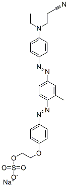 2-[4-[[4-[[4-[(2-cyanoethyl)ethylamino]phenyl]azo]-2-methylphenyl]azo]phenoxy]ethyl sodium sulphate 구조식 이미지