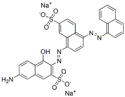 7-amino-4-hydroxy-3-[[4-(1-naphthylazo)-7-sulpho-1-naphthyl]azo]naphthalene-2-sulphonic acid, sodium salt 구조식 이미지