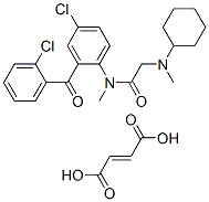 but-2-enedioic acid, N-[4-chloro-2-(2-chlorobenzoyl)phenyl]-2-(cyclohe xyl-methyl-amino)-N-methyl-acetamide Structure