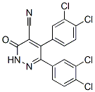 4-Pyridazinecarbonitrile, 5,6-bis(3,4-dichlorophenyl)-2,3-dihydro-3-ox o- 구조식 이미지
