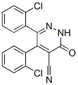 4-Pyridazinecarbonitrile, 5,6-bis(2-chlorophenyl)-2,3-dihydro-3-oxo- 구조식 이미지