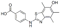 Benzoic  acid,  4-[(6-hydroxy-4,5,7-trimethyl-2-benzothiazolyl)amino]- Structure