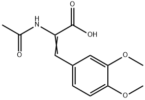 2-(Acetylamino)-3-(3,4-dimethoxyphenyl)-2-propenoicacid 구조식 이미지