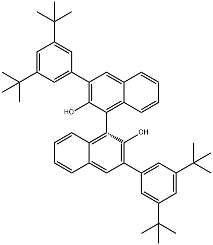 (R)-3,3'-Bis(3,5-di-tert-butylphenyl)-[1,1'-binapthalene]-2,2'-diol 구조식 이미지