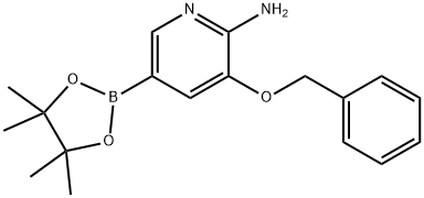 2-AMino-3-benzyloxypyridine-5-boronic acid pinacol ester Structure