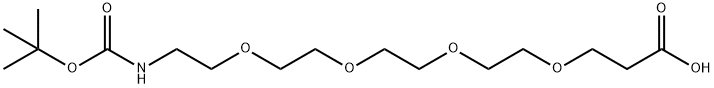 15-(Boc-amino)-4,7,10,13-tetraoxapentadecanoic acid Structure