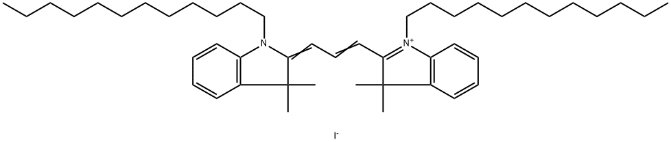 1,1'-디도데실-3,3,3',3'-테트라메틸린도카보시아닌과염소산염 구조식 이미지