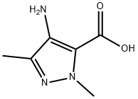 1H-Pyrazole-5-carboxylic  acid,  4-amino-1,3-dimethyl- Structure