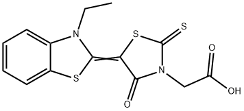 5-(3-ETHYL-2(3H)-BENZOTHIAZOLYLIDENE)-4-OXO-2-THIOXO-3- THIAZOLIDINEACETIC ACID TRIETHYLAMINE SALT Structure