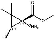 Cyclopropanecarboxylic acid, 1-amino-2,2,3-trimethyl-, methyl ester, cis- (9CI) Structure