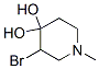 4,4-Piperidinediol, 3-bromo-1-methyl- (9CI) Structure