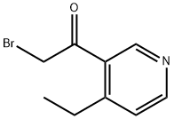 Ethanone, 2-bromo-1-(4-ethyl-3-pyridinyl)- (9CI) 구조식 이미지