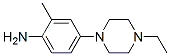 Benzenamine, 4-(4-ethyl-1-piperazinyl)-2-methyl- (9CI) 구조식 이미지