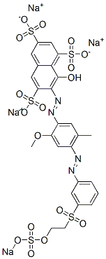 8-Hydroxy-7-[4-[m-[2-(sodiooxysulfonyloxy)ethylsulfonyl]phenylazo]-2-methoxy-5-methylphenylazo]-1,3,6-naphthalenetrisulfonic acid trisodium salt Structure