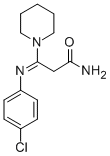 1-피페리딘프로판아미드,베타-((4-클로로페닐)이미노)- 구조식 이미지