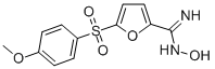 2-Furancarboximidamide, N-hydroxy-5-((4-methoxyphenyl)sulfonyl)- 구조식 이미지