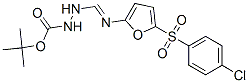 tert-부틸N-[[(E)-[5-(4-클로로페닐)설포닐-2-푸릴]이미노메틸]아미노]카바메이트 구조식 이미지