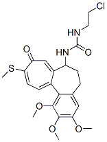 1-(2-Chloroethyl)-3-[10-methylthio-9-oxo-1,2,3-trimethoxy-5,6,7,9-tetrahydrobenzo[a]heptalen-7-yl]urea 구조식 이미지