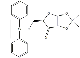 5-O-(tert-Butyldiphenylsilyl)-1,2-O-isopropylidene-alpha-D-erythro-pentofuranos-3-ulose Structure