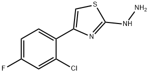 4-(2-CHLORO-4-FLUOROPHENYL)-2(3H)-THIAZOLONE HYDRAZONE 구조식 이미지