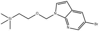 1H-Pyrrolo[2,3-b]pyridine, 5-broMo-1-[[2-(triMethylsilyl)ethoxy]Methyl]- 구조식 이미지