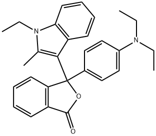 3-[4-(diethylamino)phenyl]-3-(1-ethyl-2-methyl-1H-indol-3-yl)phthalide Structure