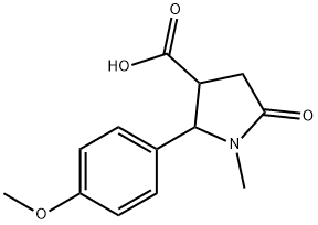 2-(4-METHOXYPHENYL)-1-METHYL-5-OXO-3-PYRROLIDINECARBOXYLIC ACID Structure