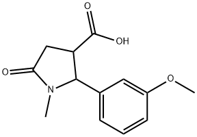 2-(3-METHOXYPHENYL)-1-METHYL-5-OXO-3-PYRROLIDINECARBOXYLIC ACID 구조식 이미지