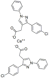 calcium bis[3-(4-chlorophenyl)-1-phenyl-1H-pyrazole-4-acetate] Structure