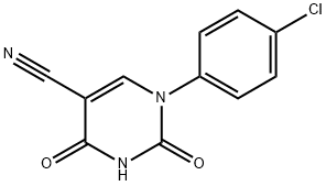 1-(4-CHLOROPHENYL)-2,4-DIOXO-1,2,3,4-TETRAHYDROPYRIMIDINE-5-CARBONITRILE Structure