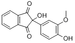 1H-Indene-1,3(2H)-dione, 2-hydroxy-2-(4-hydroxy-3-methoxyphenyl)- 구조식 이미지