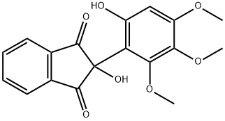 1,3-Indandione, 2-hydroxy-2-(2-hydroxy-4,5,6-trimethoxyphenyl)- Structure