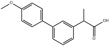 4'-Methoxy-alpha-methyl-3-biphenylacetic acid Structure