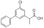 5-클로로-알파-메틸-3-비페닐아세트산 구조식 이미지