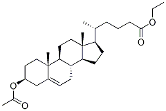 (3β)-3-(Acetyloxy)-chol-5-ene-24-carboxylic Acid Ethyl Ester Structure