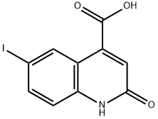 1,2-Dihydro-6-iodo-2-oxo-4-quinolinecarboxylic acid Structure