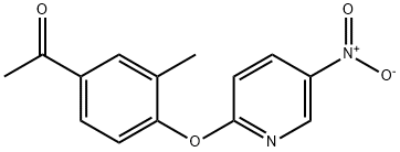 1-{3-methyl-4-[(5-nitropyridin-2-yl)oxy]phenyl}ethanone 구조식 이미지